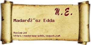 Madarász Edda névjegykártya